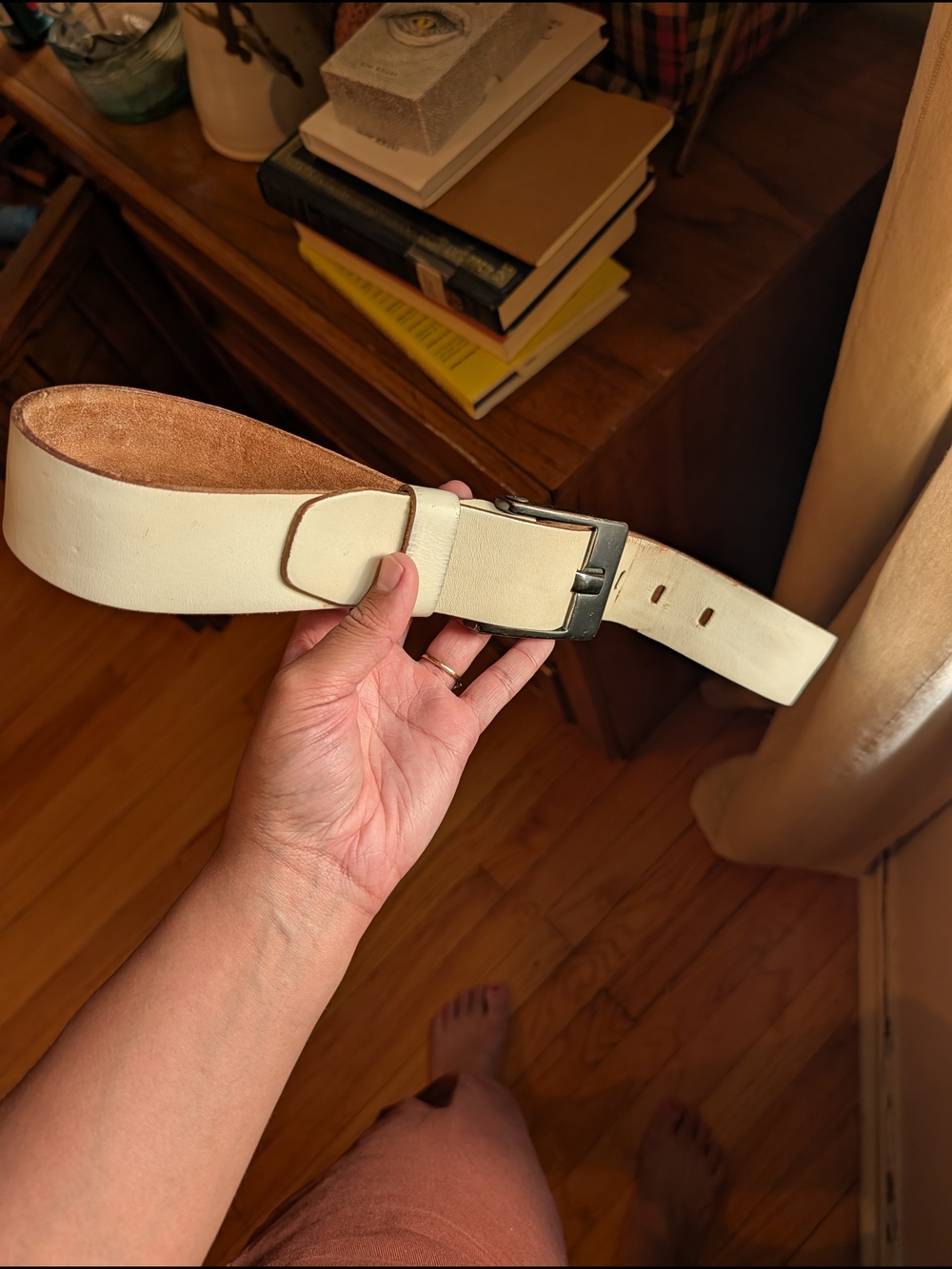 Leather belt